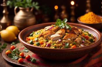 Flavorful Moroccan Couscous with Chicken