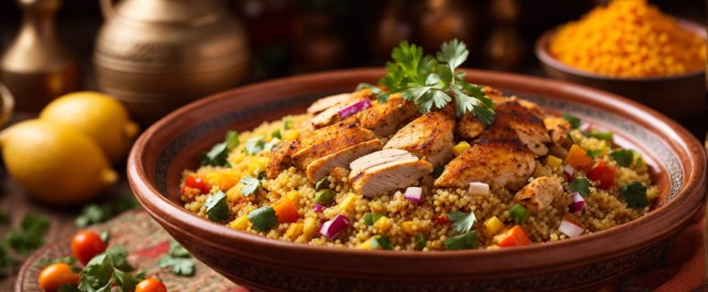 Flavorful Moroccan Couscous with Chicken