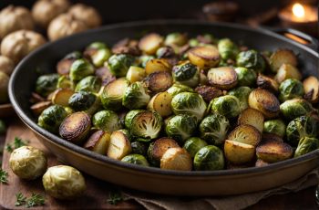 Heavenly Oven Roasted Brussel Sprouts and Potatoes