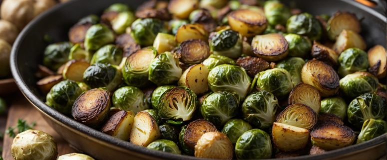 Heavenly Oven Roasted Brussel Sprouts and Potatoes