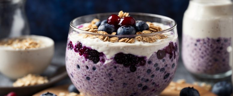 Luscious Blueberry Overnight Oats with Yogurt Recipe