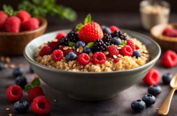 Quinoa Flakes and Berries Breakfast Bowl