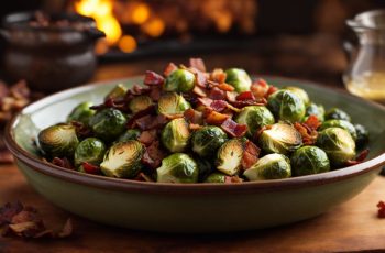 Savory caramelized brussel sprouts with bacon