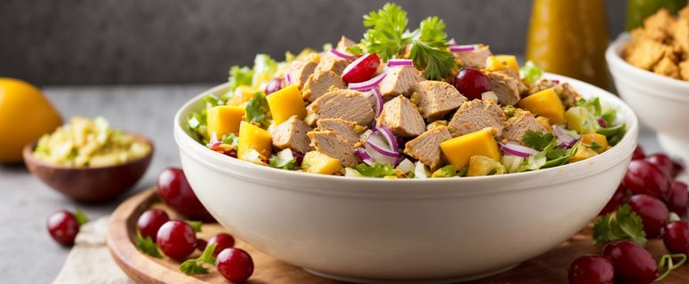 Exotic Curry Chicken Salad Recipe with Grapes